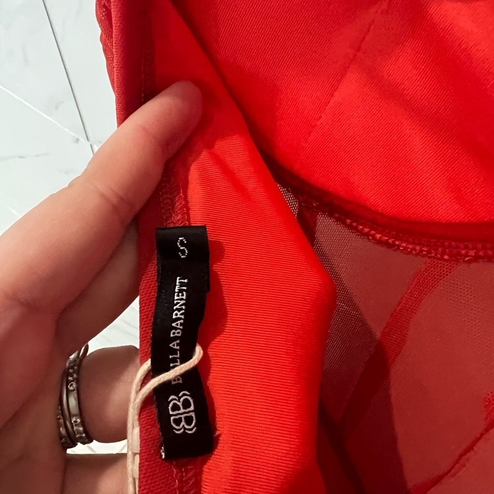 Strapless Ruched Jumpsuit in Rust - Picture 9 of 14